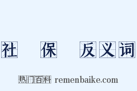 社會保險反义词是什么意思的图片